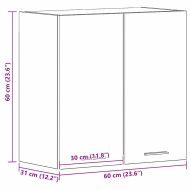 Висящ шкаф Riga Черен дъб 60 x 31 x 60 см Инженерно дърво