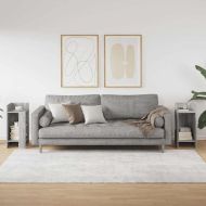 Странични маси с рафт, 2 бр, сив сонома, 25,5x27x60 см