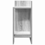 Странични маси с рафт, 2 бр, сив сонома, 25,5x27x60 см