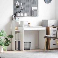 Бюро с рафт Бяло 100 x 40 x 90 cm Инженерно дърво