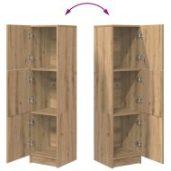 Висок шкаф дъб артизан 31.5 x 32 x 124 см Инженерно дърво