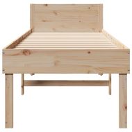 Рамка за легло без матрак, 75x190 см, масивна чамова дървесина