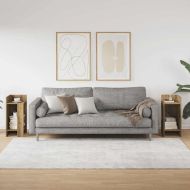 Странични маси с рафт, 2 бр, дъб артизан, 25,5x27x60 см