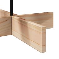 Дървена коледна елха за декорация 100 см масивно чамово дърво