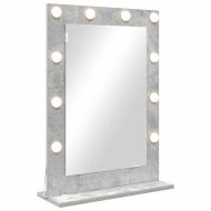 Огледало за грим с огледало Циментено сиво 70 x 50 x 18 см