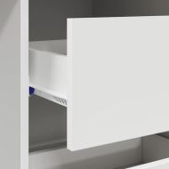 Бюро с чекмедже Бяло 90 x 37.5 x 75 см Инженерно дърво