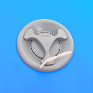 Надуваем гимнастически дюшек с помпа 100x60 см PVC син