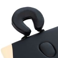 2-зонова сгъваема масажна кушетка, алуминий, черно и бежово