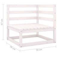 Градински лаундж комплект, 6 части, с възглавници, бор масив