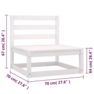 Градински лаундж комплект, 6 части, с възглавници, масив бор