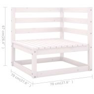 Градински лаундж комплект, 6 части, с възглавници, масив бор