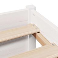 Легло с рафтове за книги, без матрак, бял, 90x190 см, бор масив