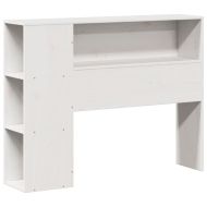 Легло с етажерка за книги, без матрак, 90x200 см, бор масив