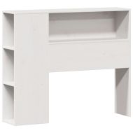 Легло с етажерка за книги, без матрак, 90x200 см, бор масив