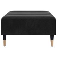 Табуретка, черна, 77x55x31 см, кадифе