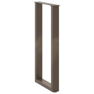 Крака за конзолна маса, U-образни, 2 бр., естествена стомана, 38 x (72-73) см, стомана