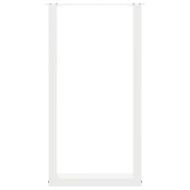 Крака за бар маса, U-образни, 2 бр., бели, 40x(90-91) см, стомана