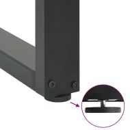 Крака за бар маса, U-образни, 2 бр., антрацит, 40x(90-91) см, стомана