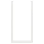 Крака за бар маса, U-образни, 2 бр., бели, 50x(90-91) см, стомана