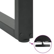 Крака за бар маса, U-образни, 2 бр., антрацит, 40 x (100-101) см, стомана