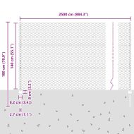 Ограда и колче Зелен 1,4 x 25 m Стомана