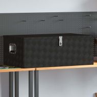 Кутия за съхранение, Черен , 100x55x37 см, алуминий