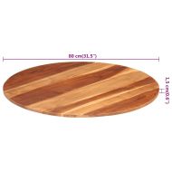 Плот за маса, акациево дърво масив, кръгъл, 15-16 мм, 80 cм