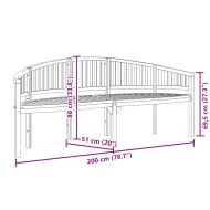 Пейка с форма на банан, 200 см, тиково дърво масив