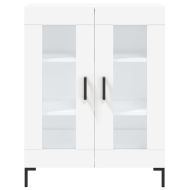 Висок шкаф, бял, 69,5x34x180 см, инженерно дърво