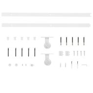 Плъзгаща врата с монтажни части, 90x210 см, борово дърво масив