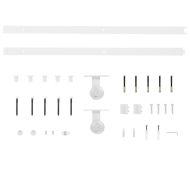 Плъзгаща врата с монтажни части, 90x210 см, борово дърво масив