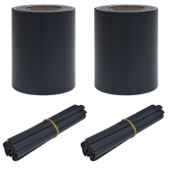 Градински екрани за уединение 2 pcs Тъмносив 35 x 0.19 m ПВЦ