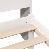 Легло с етажерка за книги, без матрак, 90x200 см, бор масив