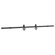 Плъзгаща врата с монтажни части, 90x210 см, борово дърво масив