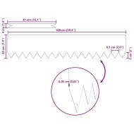 Ограда за трева 50 pcs Сребрист 100 x 0.05 x 20 см