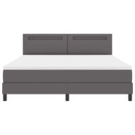 Рамка за легло с матрак с матрак Сив 180 x 200 cm Изкуствена