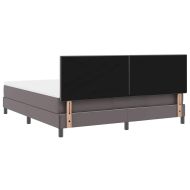 Рамка за легло с матрак с матрак Сив 180 x 200 cm Изкуствена