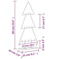 Метална коледна елха за декорация черна 60 см