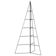 Метална коледна елха за декорация черна 100 см