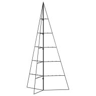 Метална коледна елха за декорация черна 100 см