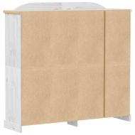 Гардероб "Corona" бял 194x52x186 см бор масив