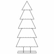 Метална коледна елха за декорация черна 150 см