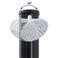 Външен соларен душ Черно 217 см PVC и алуминий