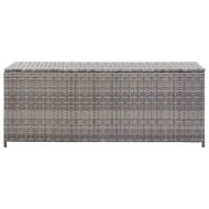 Градински сандък за съхранение, сив, 150x50x60 см, полиратан