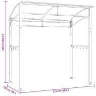 Навес за барбекю, 215x150x220 см, антрацит, стомана