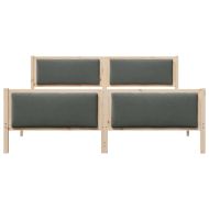 Рамка за легло с таблото Тъмен сив 200 x 200 cm текстил