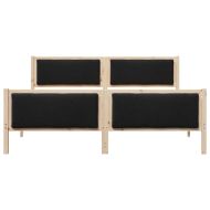 Рамка за легло с таблото Черно 200 x 200 cm текстил