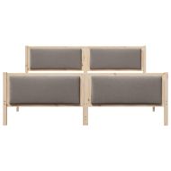 Рамка за легло с таблото Таупе 200 x 200 cm текстил