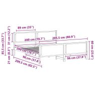 Рамка за легло с таблото Таупе 200 x 200 cm текстил