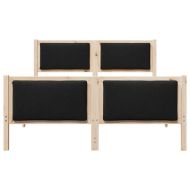 Рамка за легло с таблото Черно 160 x 200 cm текстил